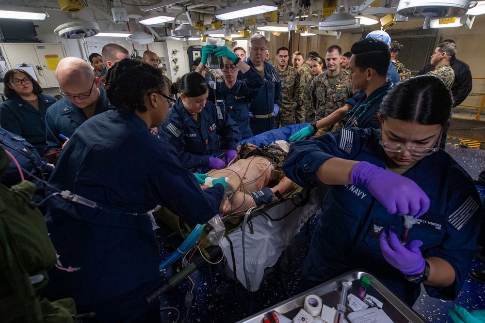 Mass Casualty Training aboard USS America (LHA 6)