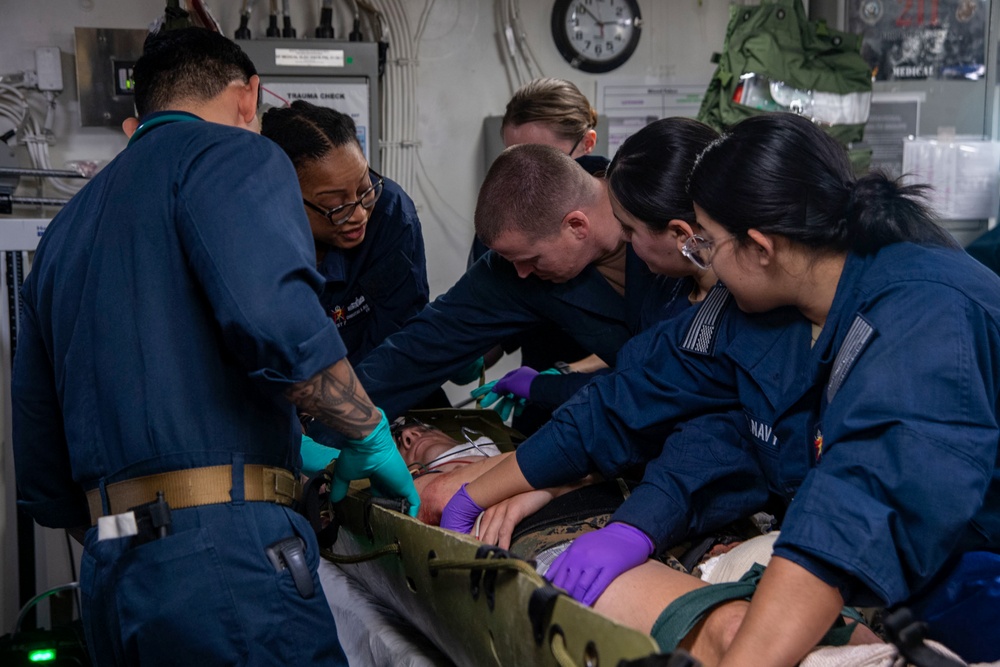 Mass Casualty Training aboard USS America (LHA 6)