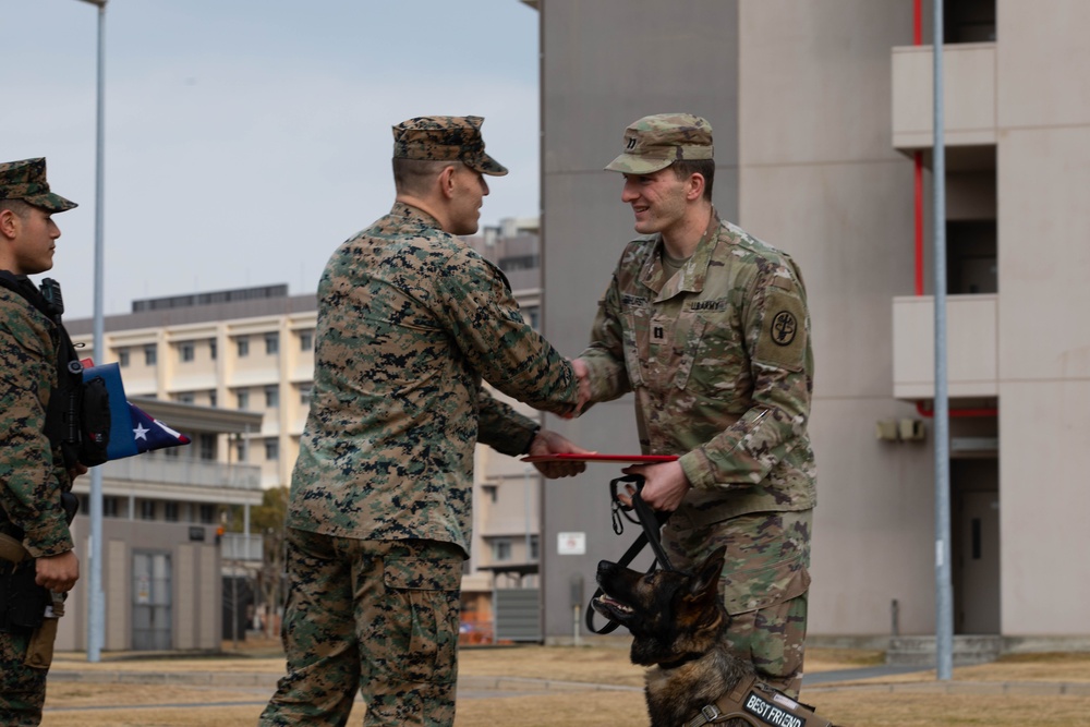 PMO Military canine retirement at MCAS Iwakuni