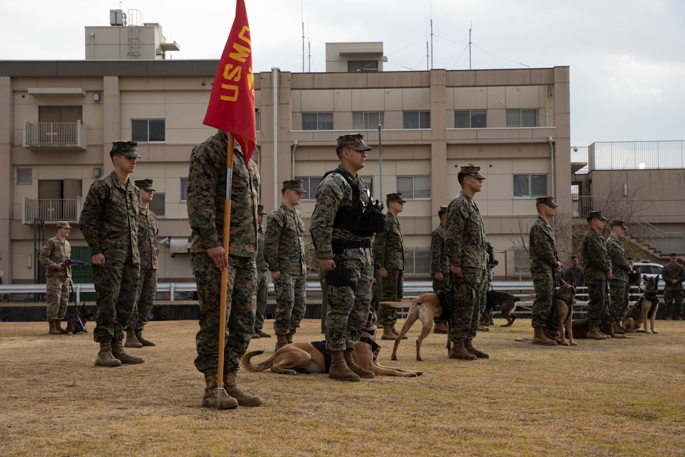 PMO Military canine retirement at MCAS Iwakuni