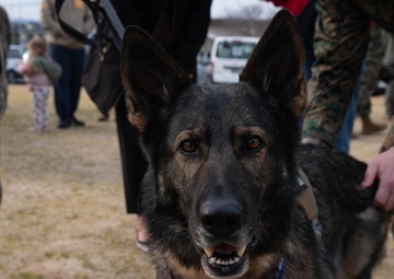 PMO Military canine retirement at MCAS Iwakuni
