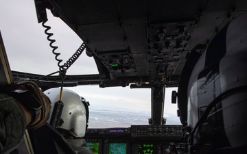 U.S. Marines conduct a rehearsal flight over New Orleans for Super Bowl LIX