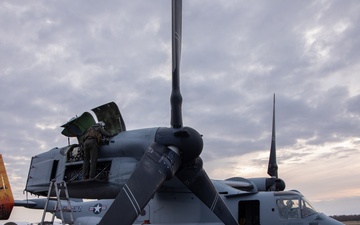 U.S. Marines conduct a rehearsal flight over New Orleans for Super Bowl LIX