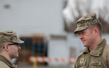 338th Army Band Promotes Spc. Ryan Miller at Zehnder’s Snowfest