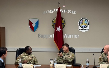 310th Sustainment Command top brass visits 405th AFSB headquarters