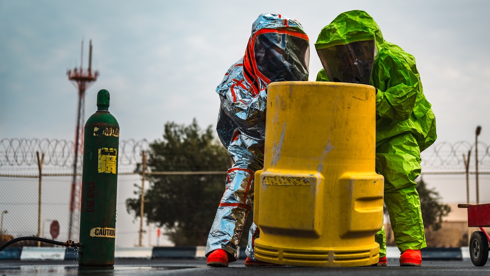 379th ECES Fire protection HAZMAT response readiness