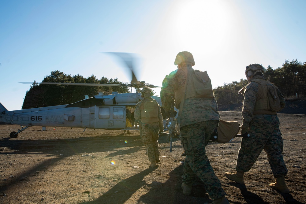 HSC-12 medevac training with 3rd Light Armored Reconnaissance Battalion