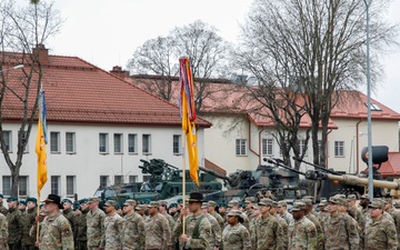 NATO Multinational Battle Group Poland Holds Transfer of Authority Ceremony