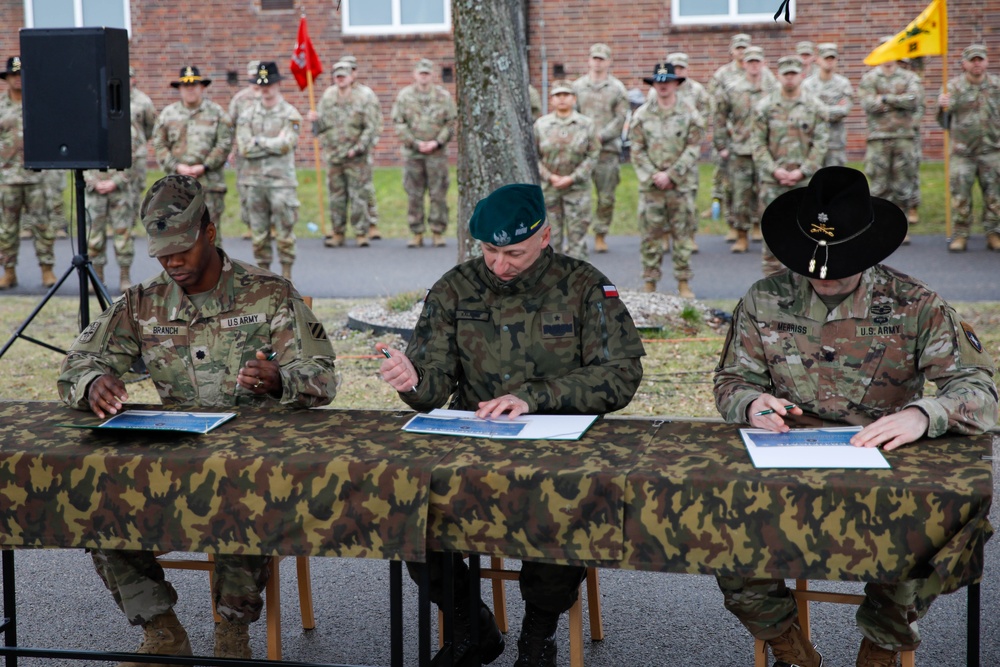 NATO Multinational Battle Group Poland Holds Transfer of Authority Ceremony