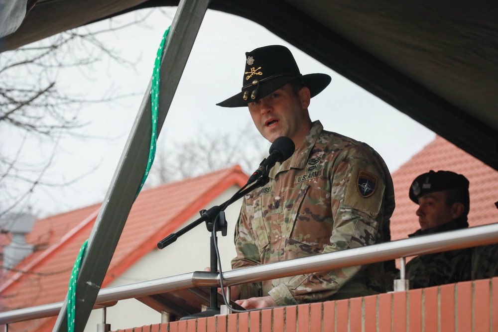 NATO Multinational Battle Group Poland Holds Transfer of Authority Ceremony