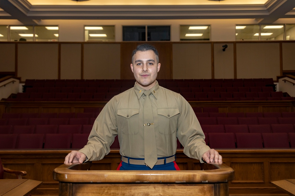 OU law student and Marine Corps Officer prepares to become a judge advocate