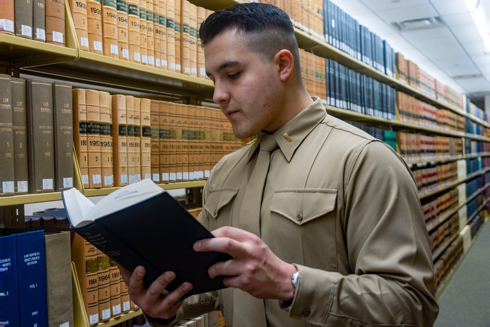 OU law student and Marine Corps Officer prepares to become a judge advocate