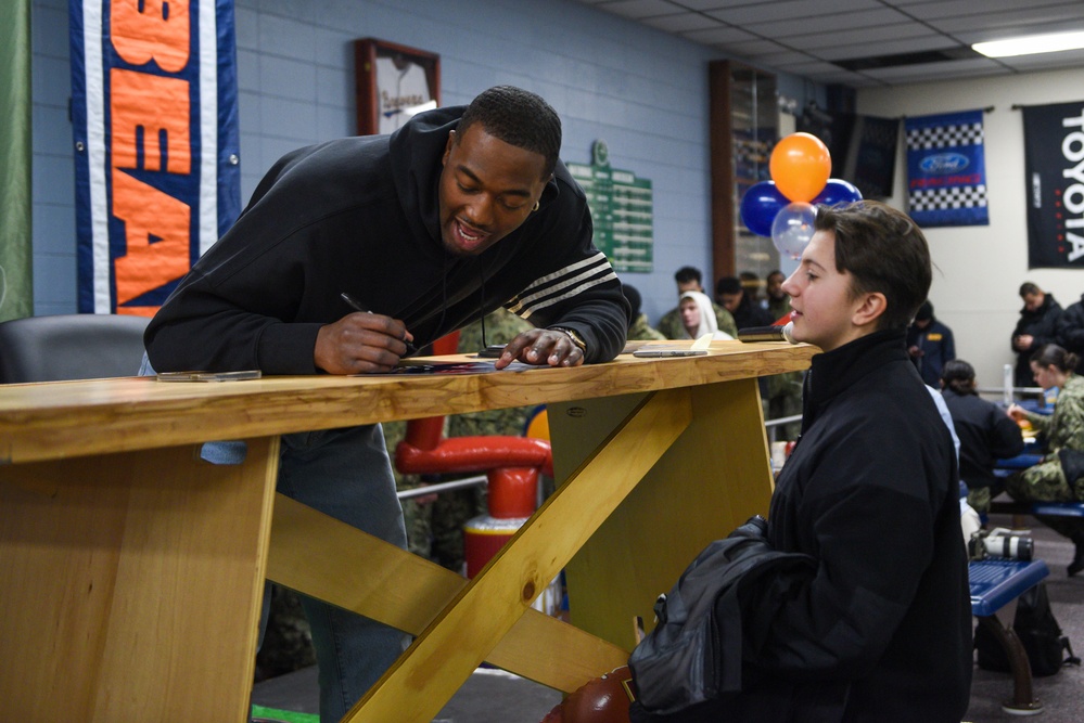 Great Lakes Celebrates Super Bowl with Dominique Robinson