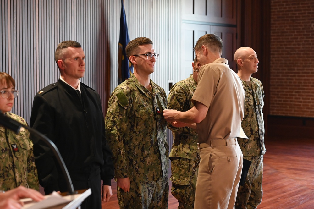 United States Navy Band Presents Awards at All Hands Meeting