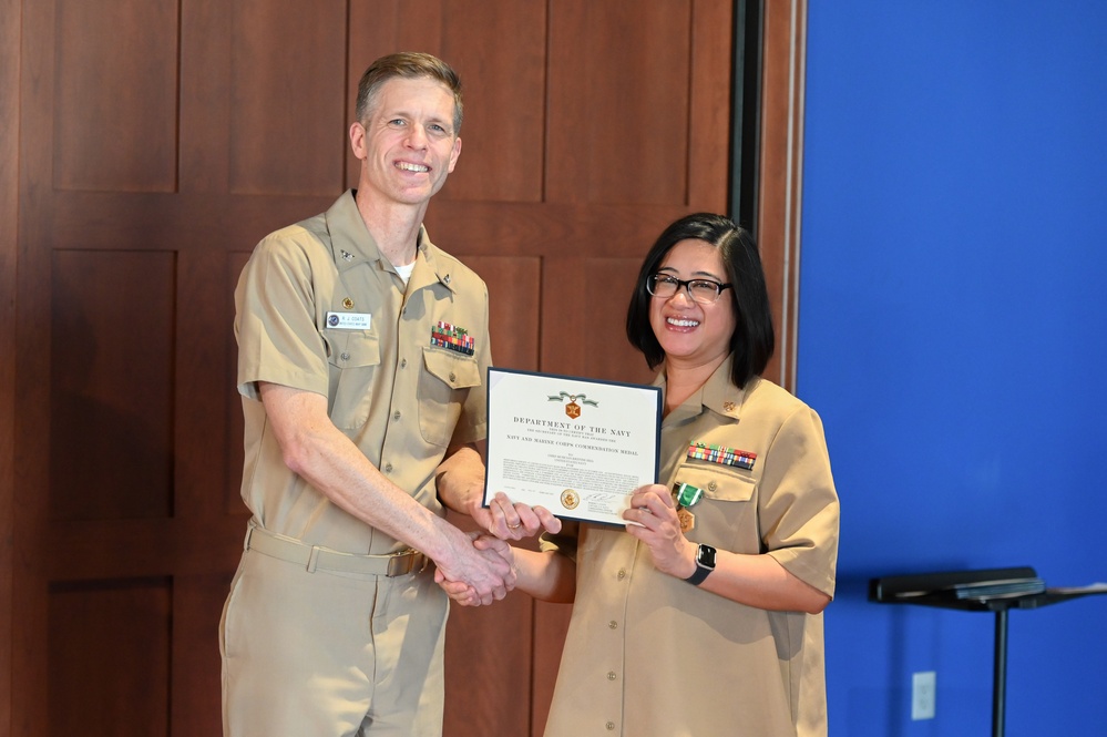 United States Navy Band Presents Awards at All Hands Meeting