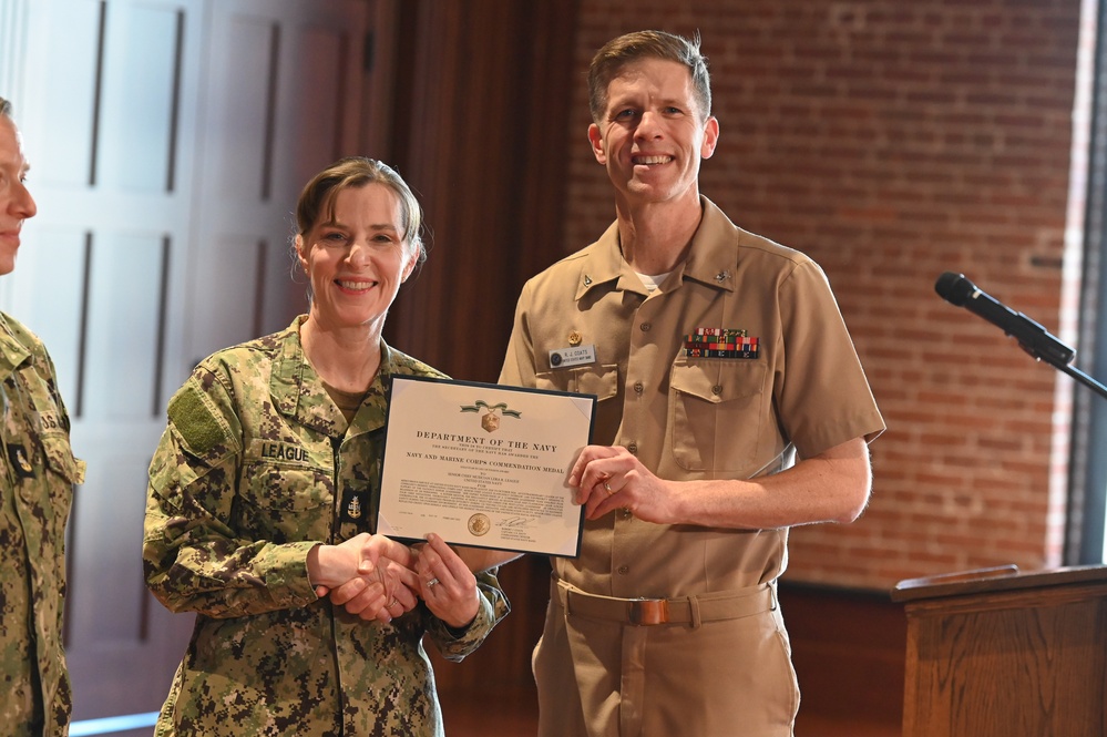 United States Navy Band Presents Awards at All Hands Meeting