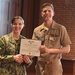 United States Navy Band Presents Awards at All Hands Meeting