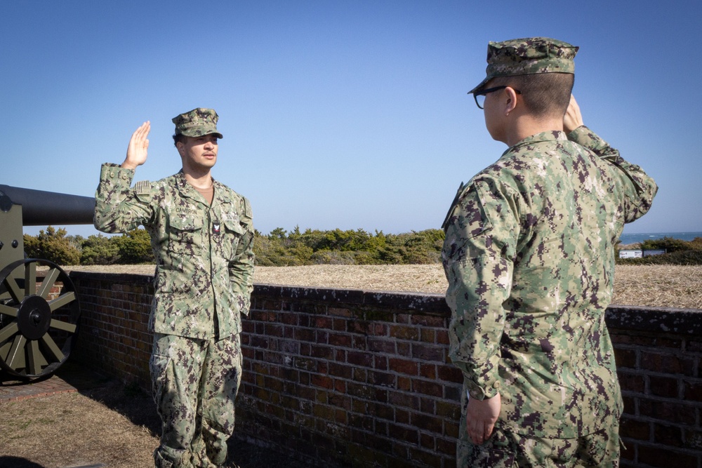 Cherry Point Sailor Reenlists