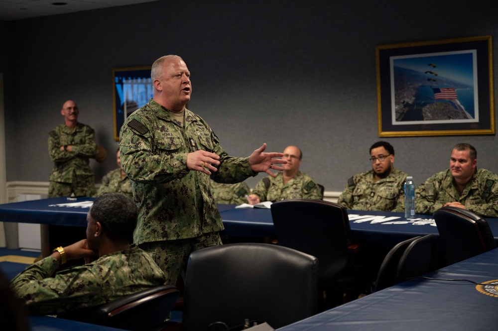 Master Chief Petty Officer of the Navy James Honea Meets with Navy Recruiting Nation HQ