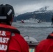 Coast Guard Cutter John Witherspoon launches small boat near Juneau, Alaska