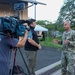 Joint Base Pearl Harbor-Hickam Commander, Capt. Samuel White, addresses media personnel at Lualualei Naval Complex Feb. 5, 2025.