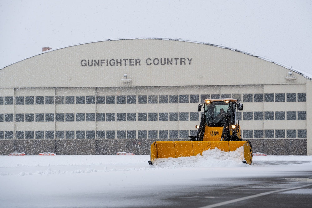 Snow on the flightline