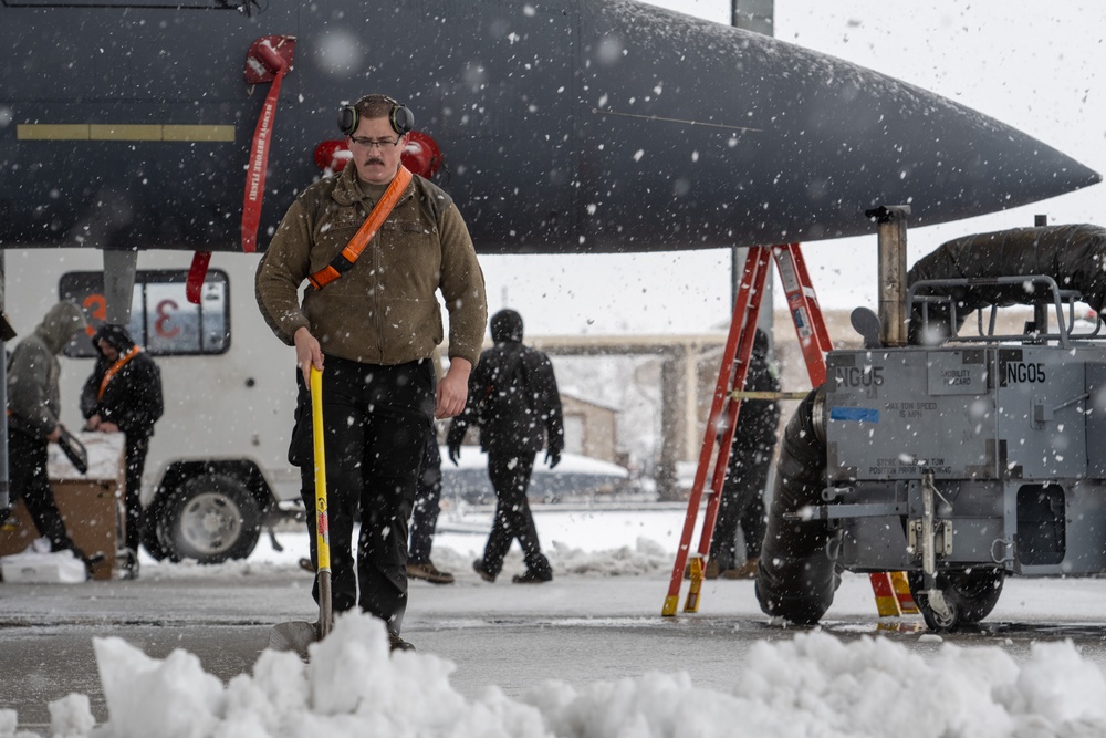 Snow on the flightline