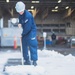 USS Ronald Reagan (CVN 76) Sailors clear snow