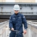 USS Ronald Reagan (CVN 76) Sailors clear snow