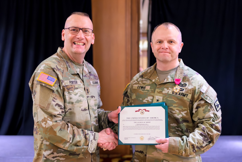 Army National Guard awards the Legion of Merit to Brig. Gen. Edward Lewis