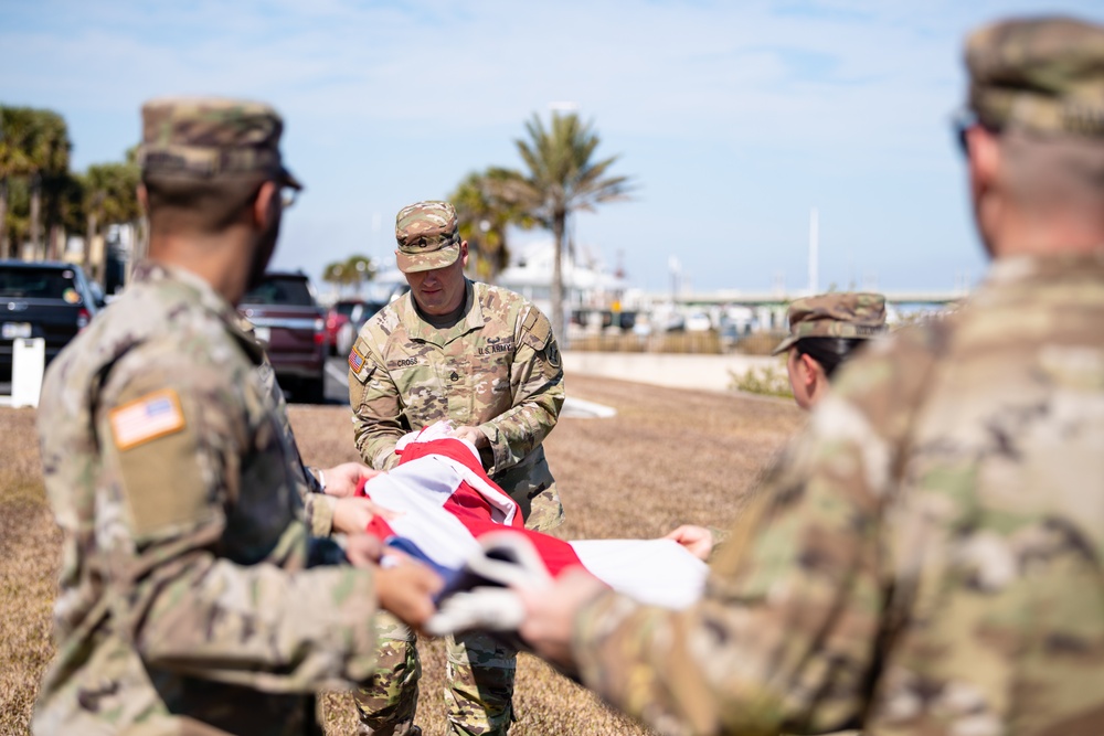 National Guard Soldiers participate in retirement ceremony traditions