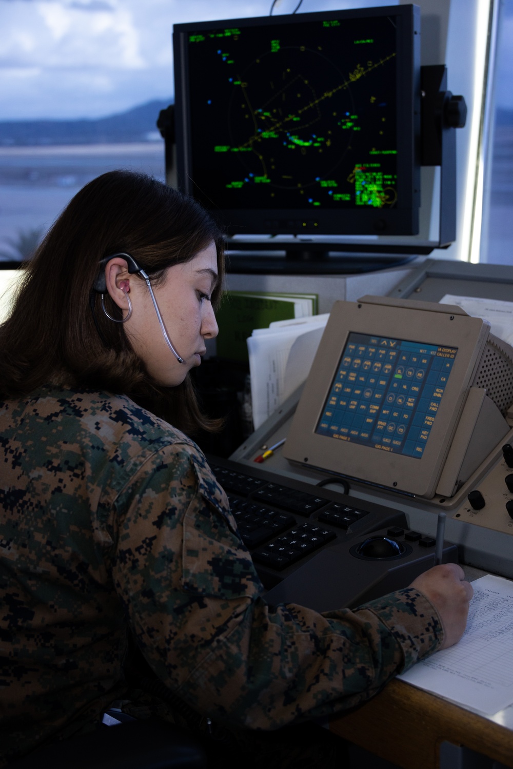 Air Traffic Control Operators Monitor Flight Line on MCAS Miramar