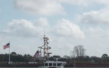 US Coast Guard Cutter Sawfish Patrols the Mississippi River