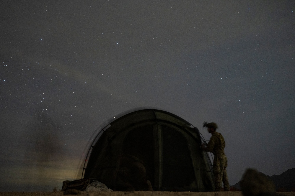 MST builds a dragoon tent under NVGs