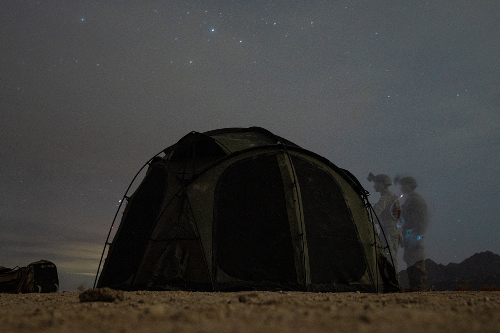 MST builds a dragoon tent under NVGs