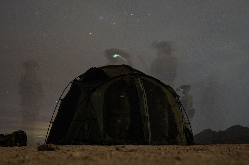 MST builds a dragoon tent under NVGs