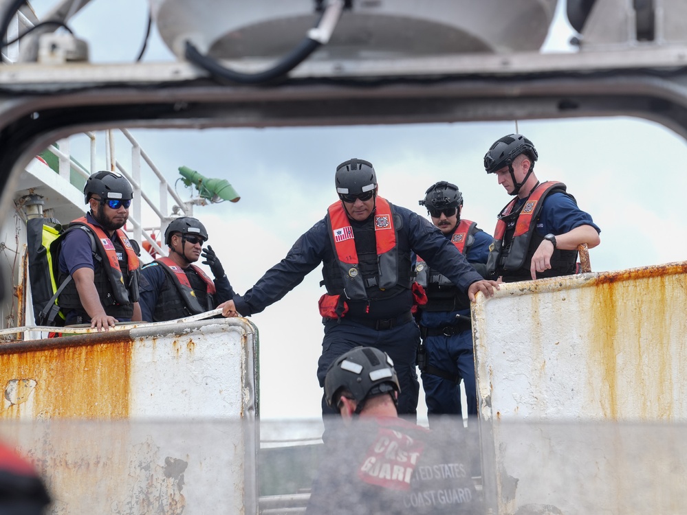 Coast Guard Cutter Midgett conducts boardings alongside Tuvalu shipriders