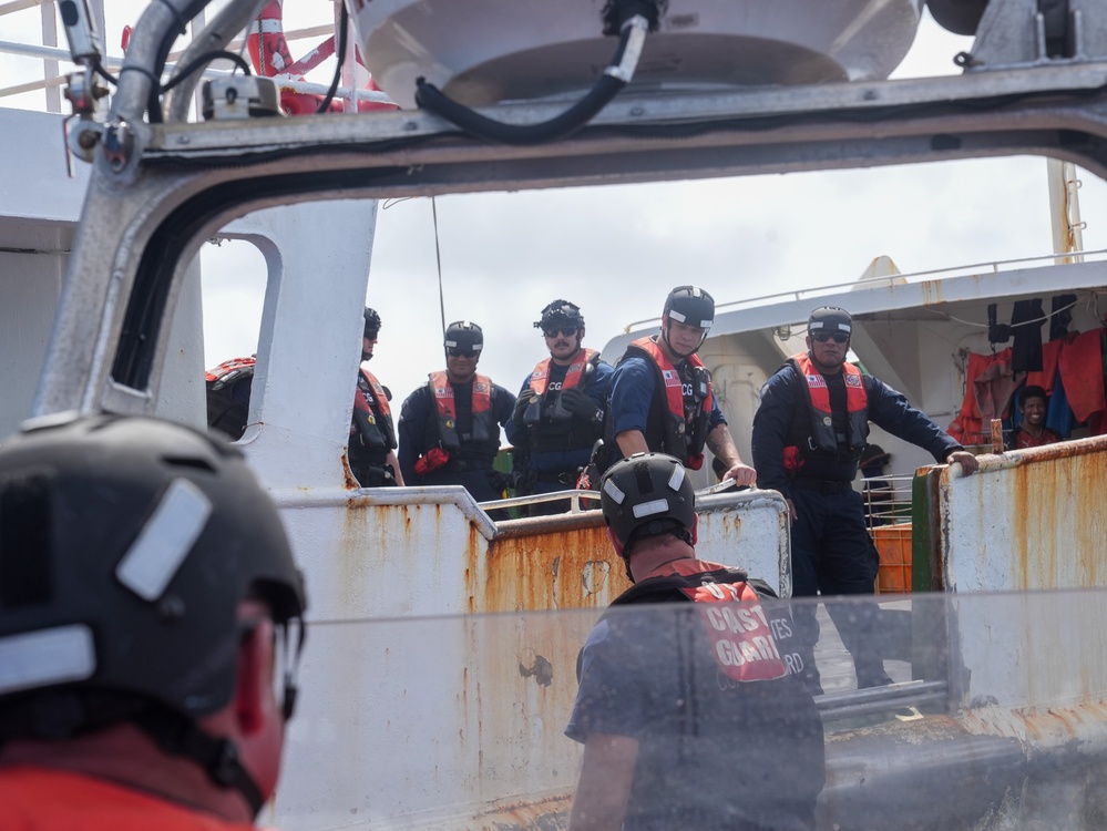 Coast Guard Cutter Midgett conducts boardings alongside Tuvalu shipriders