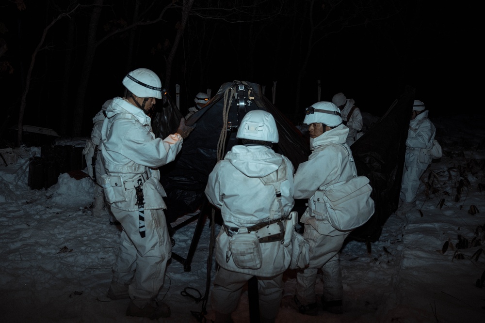 JGSDF Members Set Up Tent