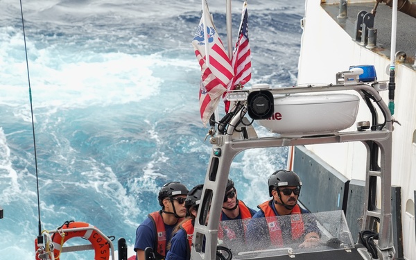 Coast Guard Cutter Midgett conducts small boat launch