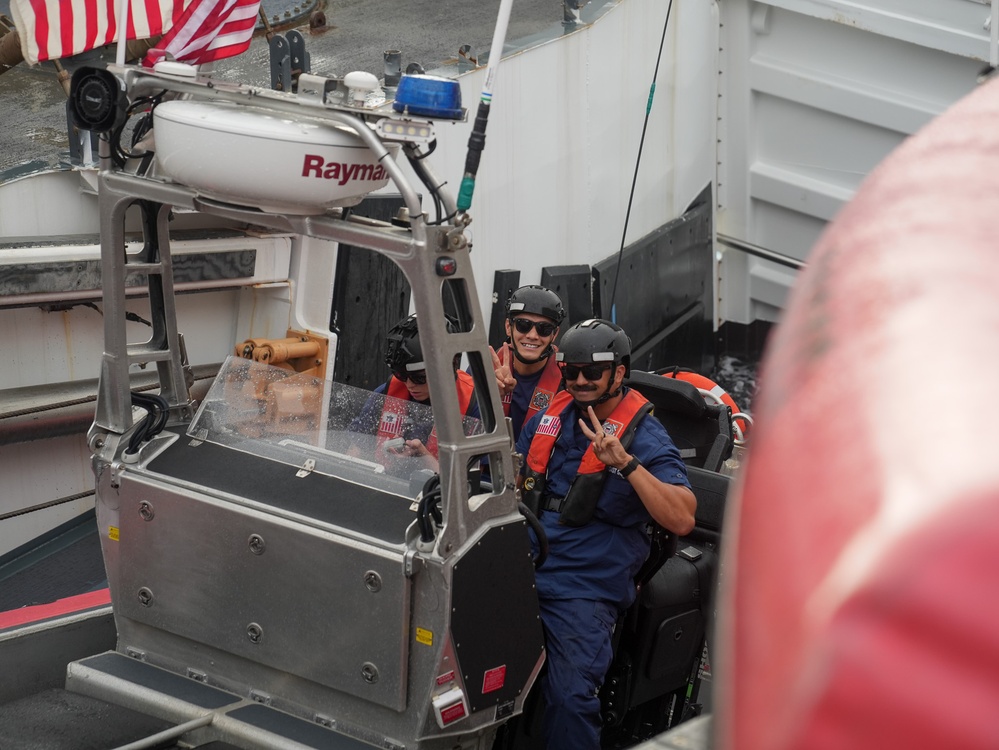 Coast Guard Cutter Migett conducts small boat launch