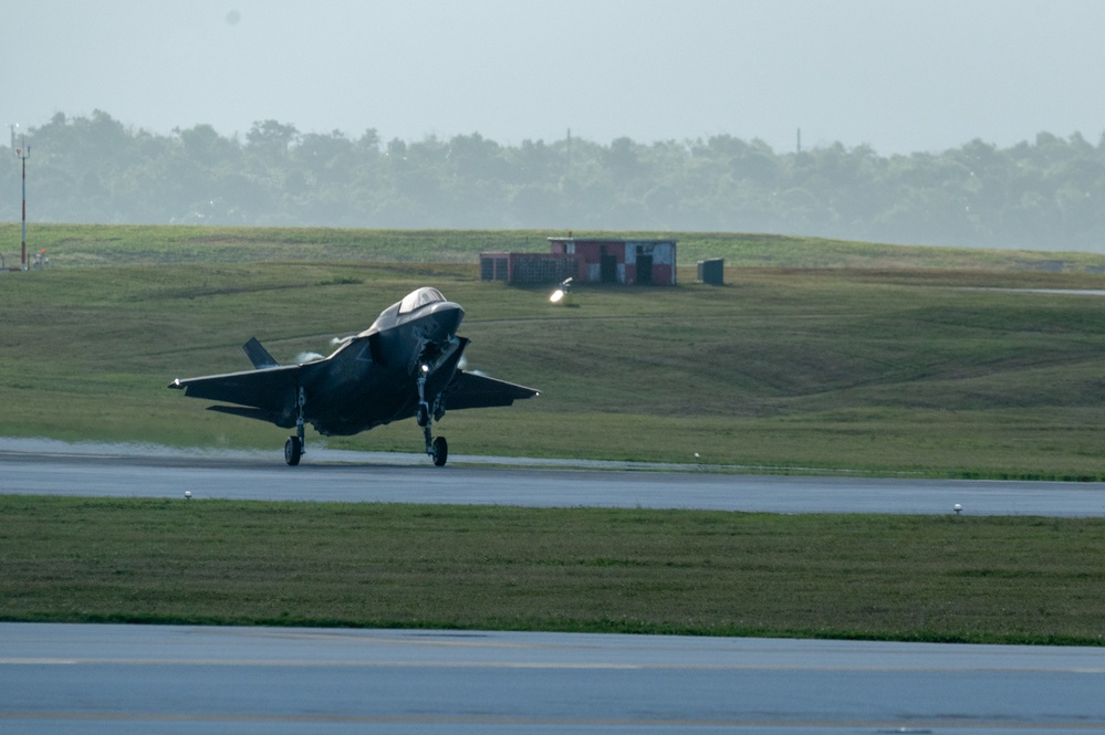 U.S. Marine Corps F-35’s touchdown in Guam for CN25