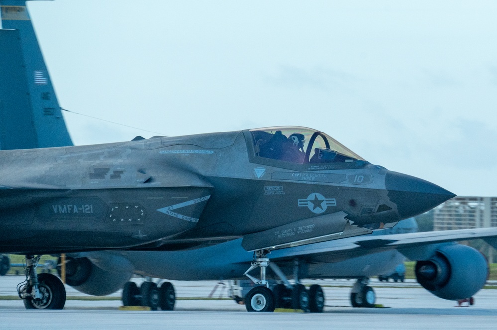 U.S. Marine Corps F-35’s touchdown in Guam for CN25