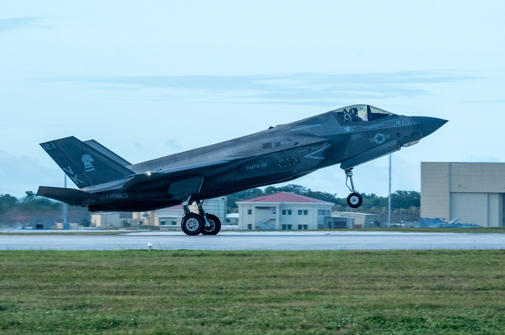 U.S. Marine Corps F-35’s touchdown in Guam for CN25