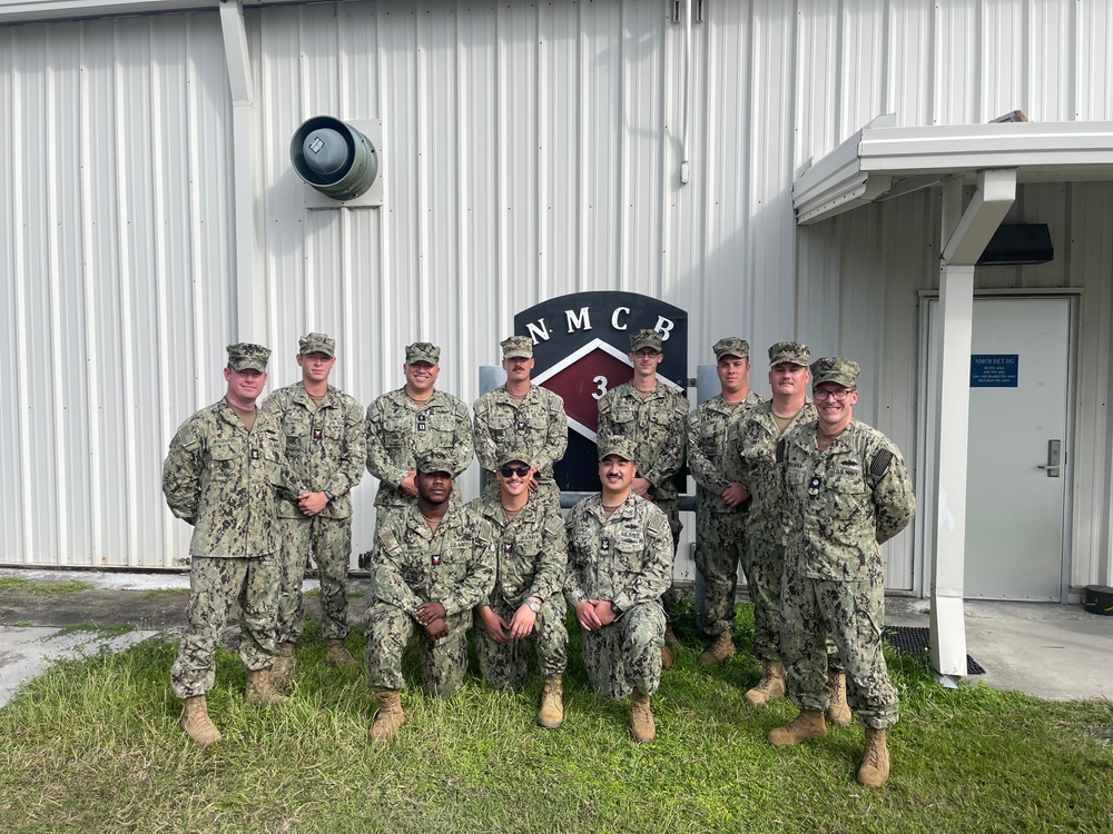NMCB-3 Commanding Officer Visit Diego Garcia