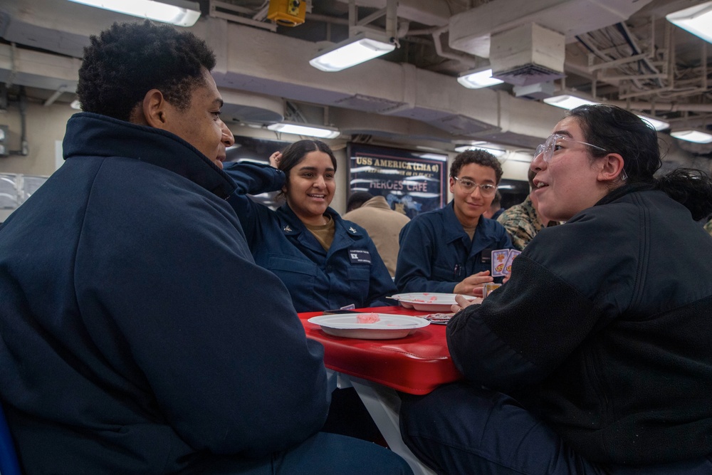 Social Night aboard USS America (LHA 6)