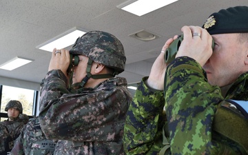 UNC Deputy Commander visits western front-line general outpost and guard post with ROK JCS Chairman