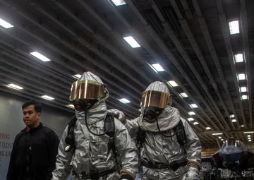 Aviation Firefighting Drill aboard USS America (LHA 6)