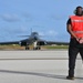 34th Expeditionary Bomb Squadron B-1B Lancers take off from Andersen AFB in support of BTF 25-1