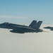 U.S. Navy F/A-18 Super Hornets refueled